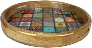 Plateau de service en bois avec diviseur pour un service facile lors de grands rassemblements Matériau en résine Modèle Motif Direct Inde - Product Image 2