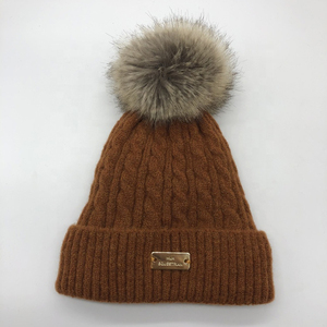 Custom Logo Winter Knit <b>Beanie</b> Warm Ribbed Embroidered Cuffed Hats Pom Pom <b>Slouchy</b> Fisherman Skull Cap Outdoor Sports Unisex - Product Image 6