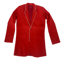 Chaqueta Blazer para Hombre, al por Mayor, Excelente Calidad, con Logotipo Personalizado, Corta, Impermeable, Corte Entallado, Elegante, Formal, Antiarrugas, Tela de Lana Peinada