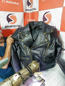 Chaqueta de piloto de vuelo para hombre, chaqueta de piel de oveja, chaqueta de cuero genuino para hombre - Product Image 3