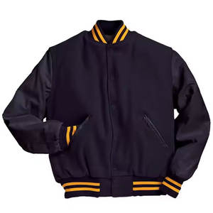 Chaquetas Versity de talla grande para hombre, venta al por mayor, chaquetas Varsiti en blanco, logotipo personalizado, letra lisa, chaqueta universitaria para hombre - Product Image 1