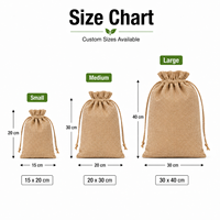 Sacs à cordon en jute à faible MOQ, en fibres naturelles respirantes, pour bijoux, café, échantillons, sacs de rangement, directement de l'usine
