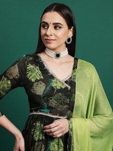 Derniers modèles de kurtis Ramas, costumes Anarkali pour femmes, en polyester gaufré, vêtements de mariage, prix de gros disponibles, Inde. - Product Image 5