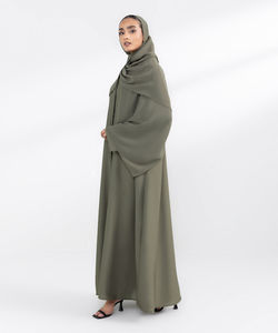 El Diseño Más Hermoso de Oriente Medio, Abaya Informal de Talla Grande, Ligera, Transpirable, Larga hasta el Suelo, Ropa Musulmana para Mujer - Product Image 3