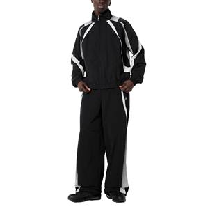 Chaqueta y Pantalones Deportivos de Nailon Reflectante, Cortavientos, con Cierre, de Alta Calidad, al por Mayor, para Hombre - Product Image 1