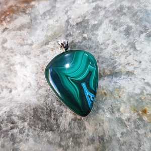 Pendentif bohème de qualité AAA pour femmes en malachite plaqué or en argent sterling tendance en malachite naturelle perles lâches coquille - Product Image 3