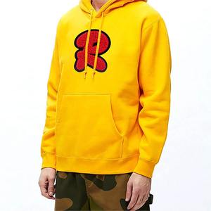 Sweats à capuche en chenille personnalisés avec votre logo, 100% coton, sweats à capuche d'hiver pour hommes - Product Image 3