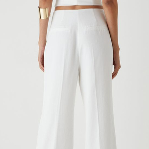 Pantalon cargo évasé et pantalon de bureau pour femme, couleur unie, grande taille, effet délavé, design personnalisé, qualité supérieure - Product Image 2