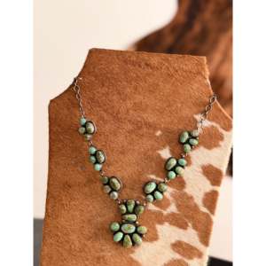 Ensemble de colliers en turquoise dorée du Sonora et argent sterling, fait main par des artisans Navajo, objet culturel de collection - Product Image 4