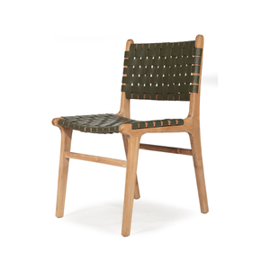Solid <b>Wood</b> <b>Garden</b> <b>Chair</b> Woven Seat Dining Side <b>Chair</b> Natural Color Outdoor Furniture Minimalist Design Patio - Product Image 1