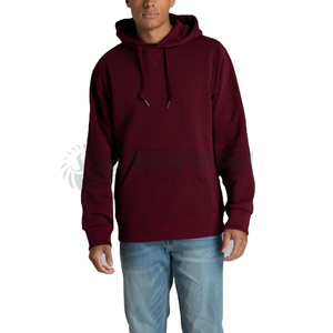 Wholesale Unisex Pullover Hoodie 100% Cotton Custom Printed Solid Pattern Winter <b>Fleece</b> with Logo Option <b>Thermal</b> for Men - Product Image 2