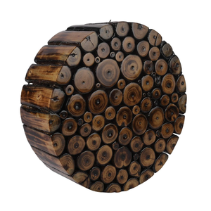 Tabouret en bois artisanal pour la maison, meuble d'appoint, table d'appoint, décoration de salon, tabouret d'appoint pré-assemblé - Product Image 4