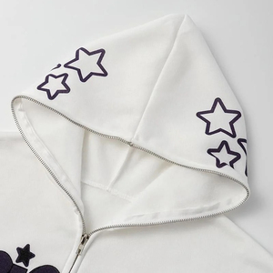 Sudadera con capucha y cremallera completa para hombre, diseño personalizado con estampado digital transpirable para uso casual en invierno - Product Image 3