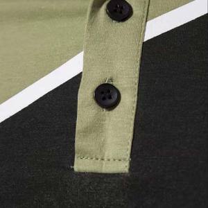 High Street hommes décontracté pour polos à manches courtes respirant séchage rapide coton Jersey grande taille vêtements d'été couleur contrastée - Product Image 2