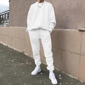 ชุดเซ็ตเสื้อฮู้ดแขนยาวและกางเกงขายาวลำลองไซส์ใหญ่สำหรับผู้ชาย สไตล์สตรีทแวร์ ปี 2024 ชุดสองชิ้นสำหรับฤดูหนาว อุ่นสบาย - Product Image 6