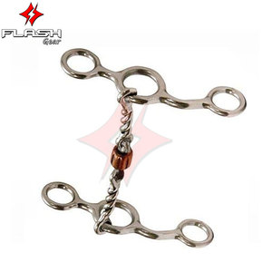 FLASH GEAR mèches de cheval pleine joue arc-en-ciel losange Snaffle acier inoxydable Eggbutt bride Bit culotte équitation formation - Product Image 4