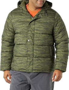 แจ็กเก็ตขนเป็ดแจ็คการ์ดผู้ชายโอเวอร์ไซส์มีซิปคอตั้งตั้งตั้งทรงสูงใหญ่กันน้ำ - Product Image 3