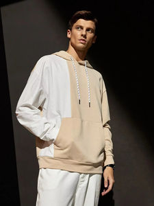 Sudadera con capucha de algodón con contraste multicolor de nuevo diseño de alta calidad para hombres Oem diseño de logotipo personalizado otoño cálido hombres sudaderas con capucha - Product Image 5