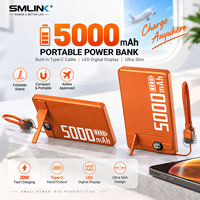 Batterie externe ultra-fine et compacte pour téléphone, charge rapide 20W PD, 5000 mAh, en alliage d'aluminium, chargeur sans fil magnétique