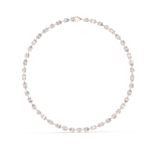 21.49 CT Lab-Created Diamond Necklace Round & <b>Emerald</b> Cut Diamonds 18KT, 14KT, 18KT Gold Rose, Yellow, White Gold - Product Image 3