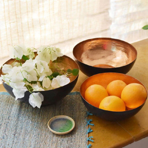 Juego de 2 Tazones para Comida con Diseño Martillado, Diferentes Tamaños, Hechos a Mano, Vajilla de Primera Calidad, Ideal para Servir Comida - Product Image 4