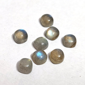 8ชิ้นลาบราดอไรต์ธรรมชาติกับไฟ6x6มม. เบาะ Cabochon 6.05 CTS iroc จากโรงงานอัญมณีหลวม CAB เรา $3.46สำหรับทุกคน - Product Image 3