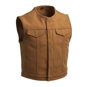 Gilet en toile élégant de grande taille personnalisable 100% polyester moto hommes de haute qualité pour l'hiver - Product Image 1