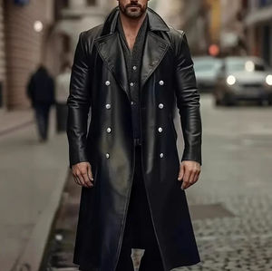 2026 New Arrival Vintage-Style Leather <b>Coat</b> for <b>men</b> crafted for comfort, warmth, and a rugged yet refined outerwear look - Product Image 6