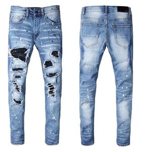 เข้าร่วมเทรนด์แฟชั่นสุดเก๋ด้วยกางเกงยีนส์ประดับคริสตัลสุดหรู ดีไซน์สวยเก๋ ผลิตด้วยมือ พร้อมส่งต่อความทันสมัย - Product Image 4