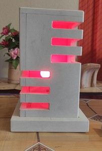 Lampe LED moderne de luxe, qualité supérieure, abat-jour en marbre jaune fait à la main, pierre, 2700K, blanc chaud doux, à intensité variable, design d'intérieur, maison - Product Image 3