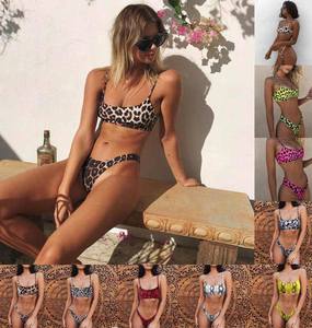 ชุดว่ายน้ำ2ชิ้นสำหรับผู้หญิงชุดว่ายน้ำเล่นฟิตเนสเซ็กซี่แบบสตริงบิกินี่ขนาดเล็กออกแบบโลโก้ได้ตามต้องการสไตล์อเมริกัน - Product Image 1