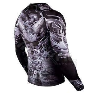 Haute qualité sur mesure hommes Rash Guard grande taille respirant séchage rapide écologique manches complètes Spandex/Polyester nouveauté - Product Image 4