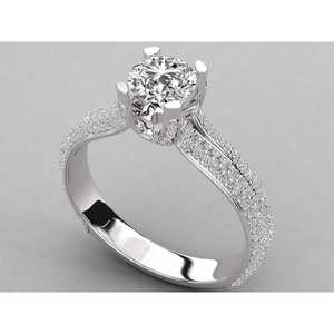 Anillo Solitario de Oro de 14K para Mujer con Diamante Cultivado en Laboratorio - Product Image 2