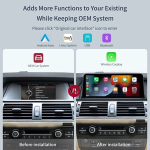 Pantalla Linux de 10.25 Pulgadas para <span class=keywords><strong>BMW</strong></span> <span class=keywords><strong>X5</strong></span>/X6 <span class=keywords><strong>E70</strong></span>/E71 CIC/CCC, CarPlay Inalámbrico, Android Auto, Pantalla Multimedia, GPS, Bluetooth, Táctil, Actualización - Product Image 4