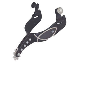 Espuelas de Color negro para montar a caballo ecuestre de alta calidad para botas de vaquero Personalización de acero inoxidable Productos equinos aceptados - Product Image 4