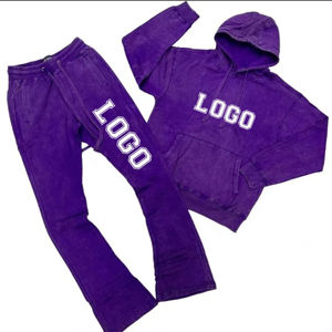 Servicio OEM, Marca Privada, Conjunto Deportivo Informal de Algodón 100%, Pantalones y Sudadera con Capucha, Chándal para Hombre, Personalizable con Logotipo - Product Image 6