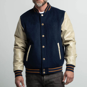 Chaqueta Varsity de Algodón 100% Personalizada Directamente de Fábrica, Chaqueta Letterman de Béisbol, Chaqueta de Baloncesto para Hombre de Primera Calidad con Logotipo Frontal - Product Image 3