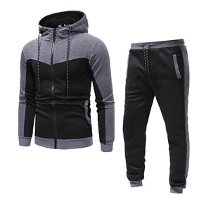 Survêtement de maternité écologique d'hiver à logo personnalisé, pantalon de jogging, veste respirante, ensemble deux pièces coupe-vent pour hommes - Product Image 4