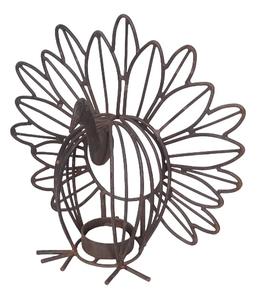 Verde óxido antiguo Navidad hierro decorativo flor candelabros soporte para el hogar vacaciones fiesta boda Navidad Decoración - Product Image 2