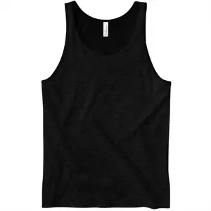 Tùy chỉnh tri-pha trộn Bella vải của phụ nữ chảy v-cổ Tank Top Thể dục dụng cụ vest Tank Top unisex Jersey