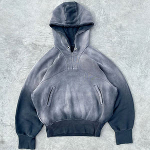 Custom Sunfade Solid 100% Cotton Vintage Wash Oversized Regular <b>Pullover</b> Hoodie for <b>Men</b> - Product Image 4