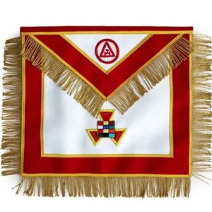 Delantal masónico maestro hecho a mano personalizado al por mayor con cuentas bordado capítulo delantal precio de fábrica para Masonic Regalia - Product Image 2