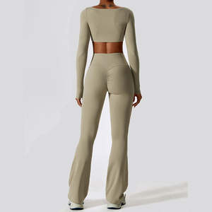 Ensembles de yoga ensembles d'entraînement de vêtements de sport pour femmes ensembles de femmes vêtements de sport taille élastique Leggings de yoga - Product Image 3