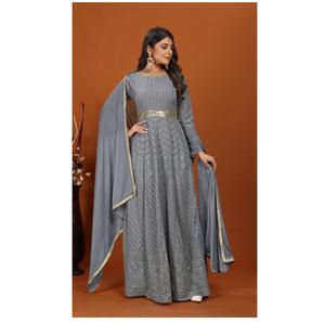 Anarkali salwar kameez งานปักที่ดูสง่างาม - Product Image 1