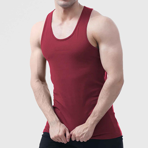 Wholesale Men's Summer Sportswear Tank <b>Tops</b> Breathable Soft Knitted Casual Wear with Custom Logo New Style <b>Mesh</b> Design - Product Image 3
