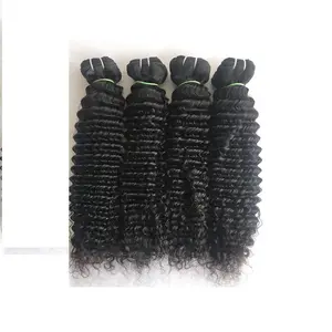 Best Virgin Raw Cambodian Hot Selling Top Product Wholesales Price Black Women Deep Curly Machine Double Weft Human Hair Bundles