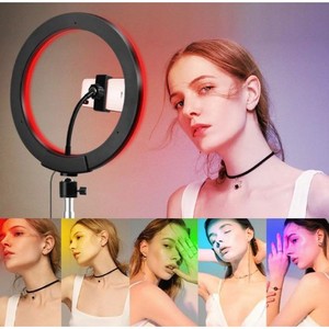 Luce RGB 10 pollici Selfie anello luce 76 pollici cavalletto 3 supporti per telefono Live Streaming attrezzature per modelli di telefono universale - Product Image 1