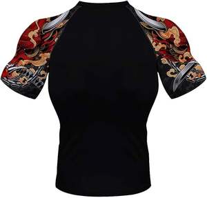 Top Quality Custom Made BJJ MMA Men's <b>Rashguard</b> Compression T-Shirt with Long Sleeves & Neck Protection Breathable Gym Wear-OEM - Product Image 6