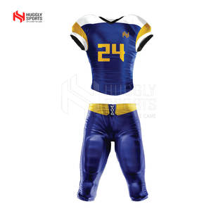 Camiseta y pantalón de fútbol americano de manga corta de último diseño, uniforme de fútbol juvenil de nuevo estilo, transpirable y a precio de venta al por mayor - Product Image 1