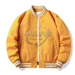 Veste universitaire de sport bicolore personnalisée de qualité supérieure pour hommes, en toile respirante et écologique - Product Image 3